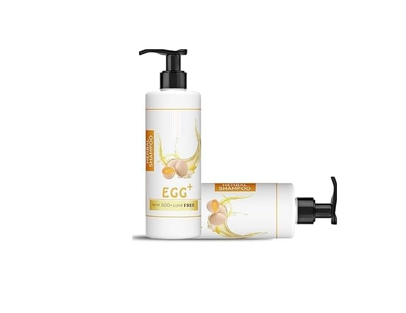 MM Egg Shampoo For Hair Growth | Egg & Banana Shampoo For Hair Loss | | Anti-Dandruff | Anti-Hair Fall | Ideal for Shiny, Healthy Hair | Organic And Natural - 550ml(18.6 Oz)