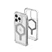Produktbild URBAN ARMOR GEAR Plyo Hülle kompatibel mit Apple iPhone 15 Pro [Wireless Charging/Magnetisches Aufladen kompatibel, Sturzfeste Air-Soft Ecken, Erhöhter Rand] Ice (transparent) / Silber