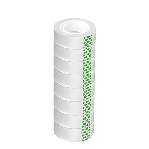 MARKQ [Pack of 8] Clear Tape Rolls [ inch x 25 yards] Transparent Tape for Office Home School Gift Wrapping & Dispenser Refills