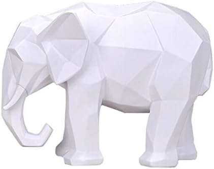 Decoresd Minimalist Scandinavian Lucky Elephant Ornaments Home Furnishing Creative Living Room Decor Bar Entrance Wind Origami Crafts Decoration Nordic Origami Elephants (White),Nordic Origami Eleph