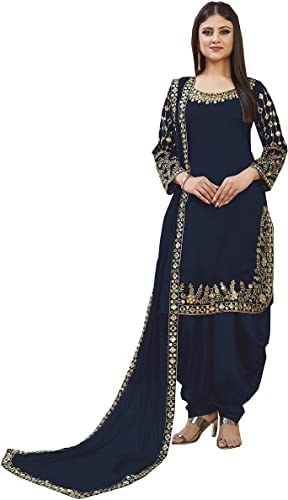 Womens Wear Pakistani Shalwar Kameez Pant Plazzo Suits Punjabi Patiyala with Dupatta Dresses