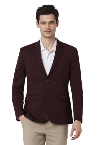 Image of Peter England Men's Neo Slim Knit Textured Blazer