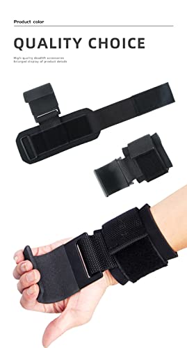MQPALZKD Poignées de Crochet d'haltérophilie avec Bandes de Poignet Dragonne de Barre de Main Gym Fitness Crochet Sangle de Poids Pull-Ups Gants de Levage de Puissance(D) – vue 6