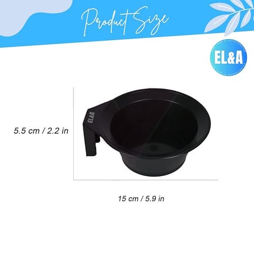 Image of [Ear Lobe & Accessories] Professional Hair Dye Bowl 250ml - Black Color, Non-Slip, Sturdy Plastic Mixing Bowl for Hair Coloring, Bleaching, & Dye Application - Reusable & Easy to Clean