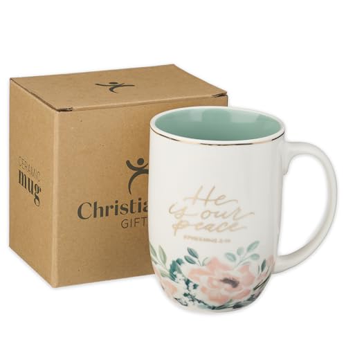 Image of Christian Art Gifts Large 15 oz Ceramic Floral Coffee & Tea Mug for Women