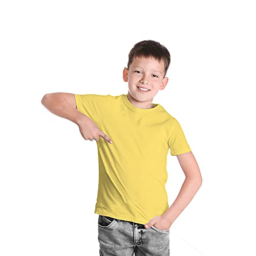 Image of Boy's Plain T-Shirt | Regular Slim Fit Solid T-Shirts | Cotton, Round Neck, Half Sleeve, Ultra Soft | Casual Smart Look Kids T Shirts - Pack of 1
