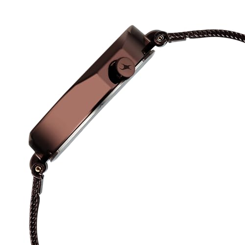 Image of Fastrack TIK Tok 5.0 Quartz Analog Brown Shaped Dial Women's Watch - 6319QM01