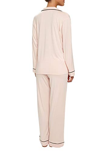 Image of Eberjey Gisele Classic Women's Pajama Set | Long Sleeve Shirt + Long Pants