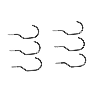 Vaguelly Fahrradhaken 6 Stück Wandhaken Schwarz