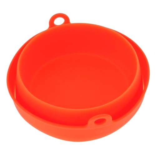 Levemolo Barbecue Grease Tray Liner Silicone Oil Bucket Folding BBQ Accessory Leakproof Easy Cleaning Orange