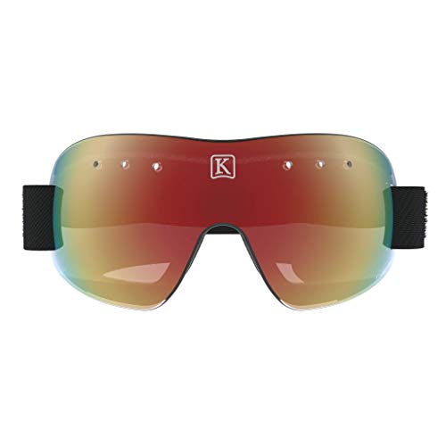 Kroop's 13-Five Goggles - Protect Your Eyes From Wind, Rain, Dust, And More. Great All-Purpose But Built For Extreme Sports. Made In Usa. Red Flare #TOP2