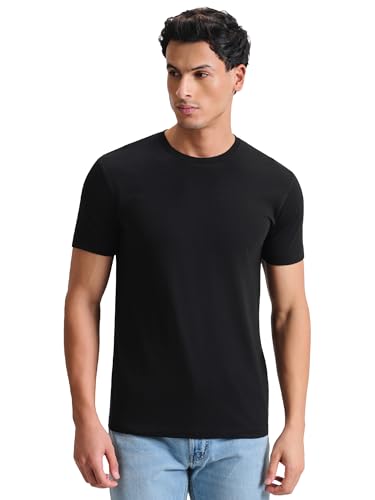 Image of XYXX Men's Iconique Solid Supima Cotton Slim Fit T-Shirt | Super Soft Half Sleeve Tshirts with Superior Colour Retention