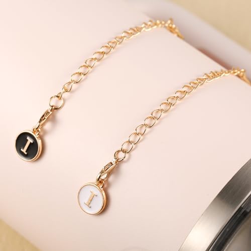 NQEUEPN 2pcs Letter Pendant Accessories for Stanley Cup Initial Letter Handle Personalized Name ID Alphabet Pendant Chain for Stanley Tumbler (Letter I) - Image 3