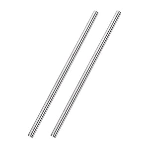 sourcing map 6mm x 250mm 304 Stainless Steel Solid Round Rod for DIY Craft – 2pcs