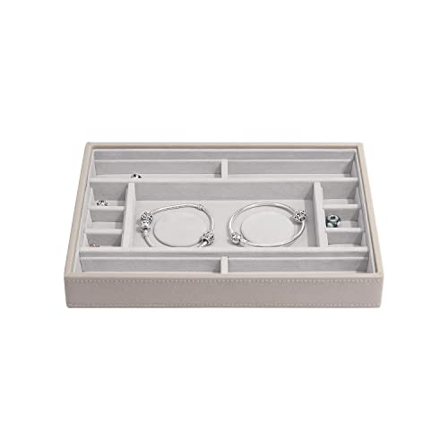 Boîte à bijoux classique Stackers taupe M avec 2 compartiments - 2