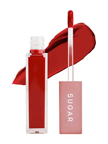 SUGAR Cosmetics Mettle Matte Liquid Lipstick For Women | Highly Pigmented | Transferproof & Long Lasting |7Ml – 04 Sirius (Cherry Red)