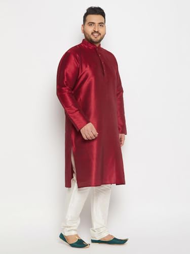 Image of Vastramay Plus Men's Silk Blend Kurta Pyjama Set