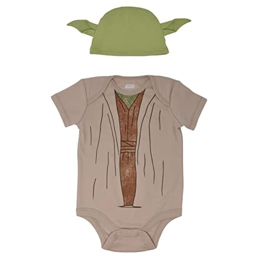 STAR WARS The Child Newborn Baby Boys Bodysuit and Hat Set Yoda 6-9 Months