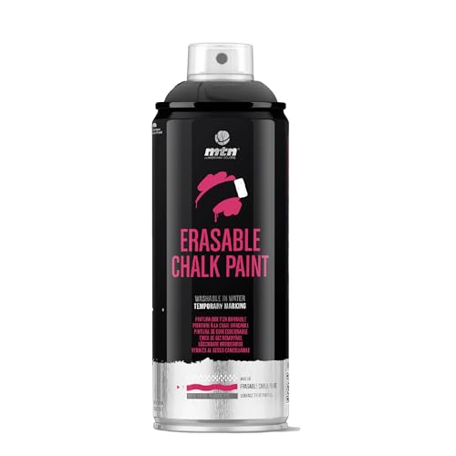 mtn Schwarz Kreidefarbe - 400 ml Aerosol-Kreidespray für...