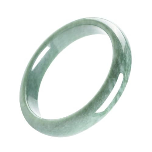 URED Round Natural Green Jade Bangle Bracelet for Women Feng Shui Good Luck
