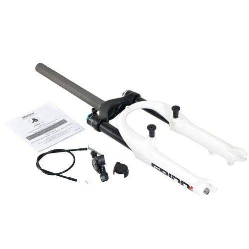 Spinner Grind 20Inches Suspension Fork 50 mm 1 1/8Inches Remote Lockout, White, ST1650