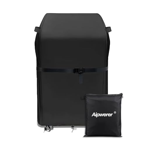 Aipwerer Capa para churrasco, capa churrasqueira exterior impermeável, capa para churrasco 600D Oxford protetor para Weber, Brinkmann, Enders, Char Broil, antivento, anti-pó (76 x 66 x 110 cm)