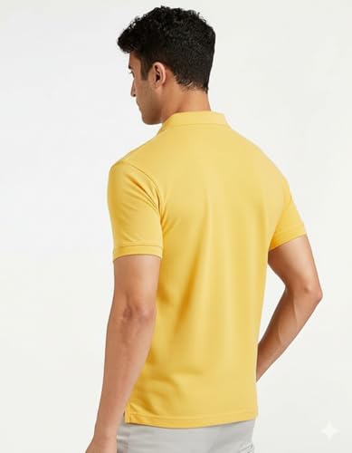 Image of Men's Plain Polo Neck T-Shirt | Comfortable | Stylish Casual & Smart Wear | Half Sleeve | Regular Fit