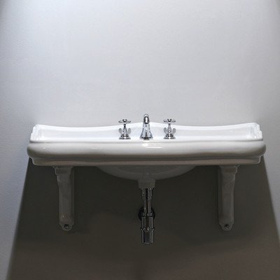 Kerasan Retro Wall Mount Bathroom Sink Faucet Mount Three Faucet Holes