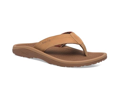 Image of Sanuk On the Rocks Men's Beach Sandals | Flip Flops for Men | Quick Dry Flip-Flop Slides | Supportive & Lightweight | Arch Support Footbed