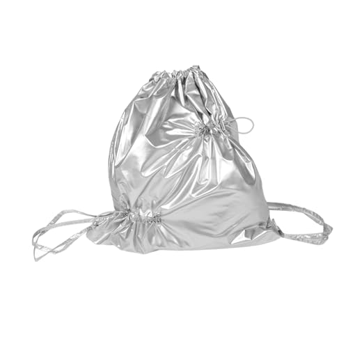 Mochila plisada con cordón LIFKOME para gimnasio y hombro en nylon color negro