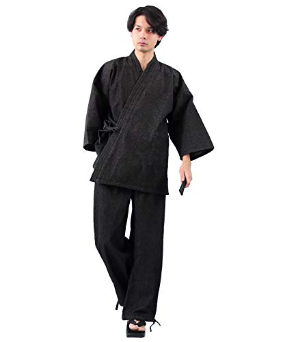 8(eight) (エイト) デニム 作務衣 インディゴ 甚平 ブラックＬＬ