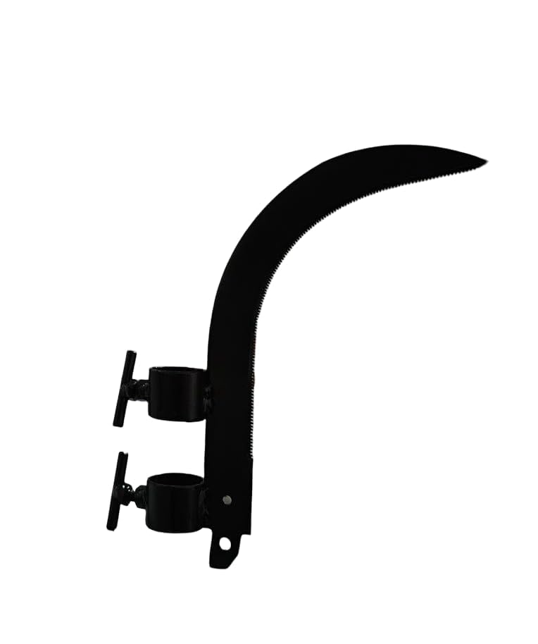 Image of Grass Sickle Cutter Head | Coconut Plucker - Razor-Sharp & Durable for Effortless Cutting den Sickle Tool with Adjustable Handle Clamps, Black Metal Blade (Blade Only)