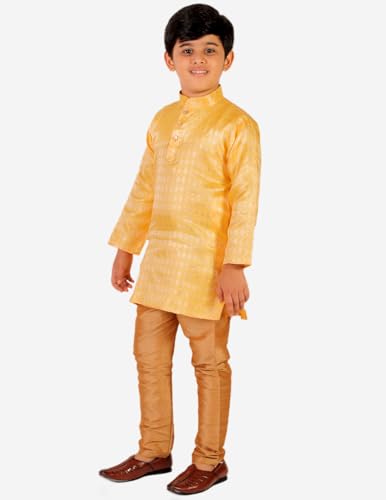 Image of Boy's Kurta Pajama Set (Silk) Traditional Dress Ethnic Wear (P-170)