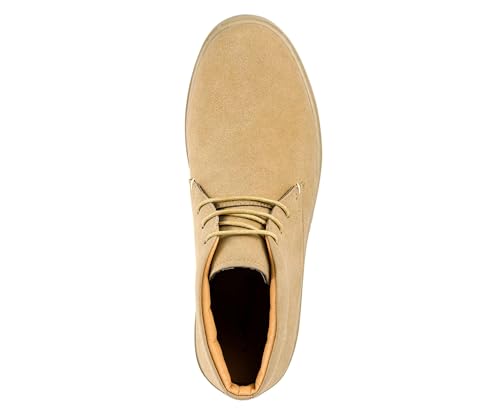Image of Amali Casual Chukka Boots for Men, High-Top, Lace Up Suede Men's Shoes, Desert Boots with Crepe Rubber Sole