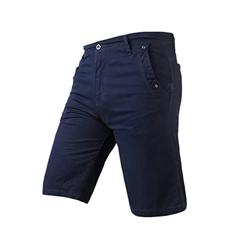 Bermuda d'été homme en coton bleu taille 50 décontracté Haitpant