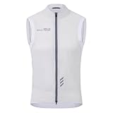 [サンティック] サイクルベスト ウインドブレーカー 春夏 防風 反射(ホワイトL)