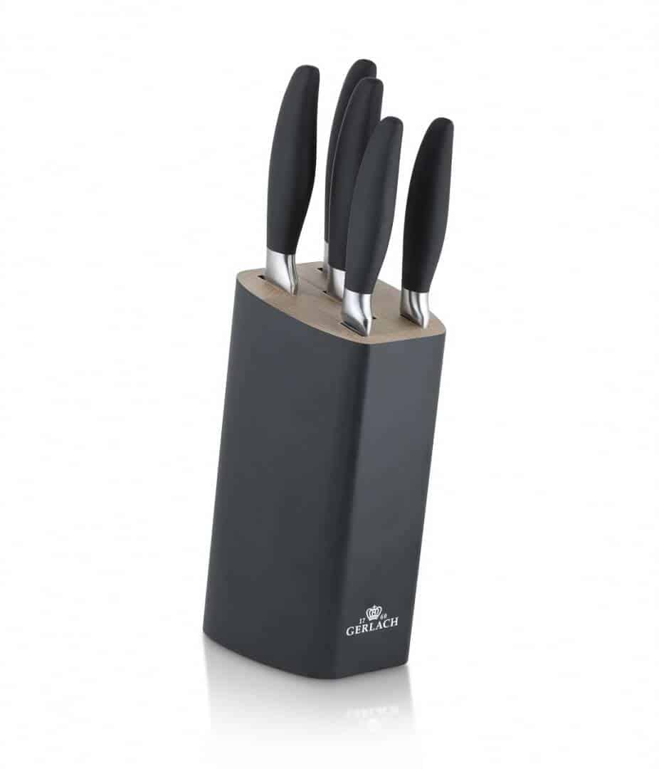 Gerlach G02 0983M ZENB 05PU S5S1 01 Set kitchen knives in block Ambiente G02  0983M ZENB 05PU S5S1 01, stainless steel