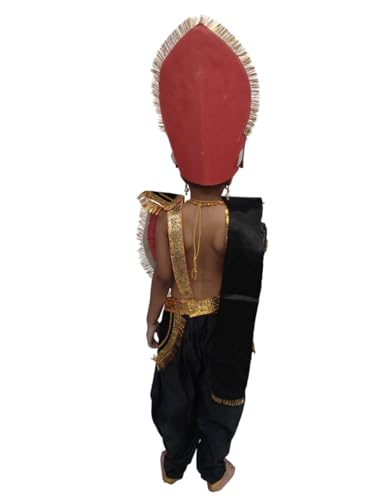 Image of BookMyCostume Ravana Lankesh Kansa Evil Ramayana Ramlila Kids & Adults Fancy Dress Costume With Play Sword 7-8 years
