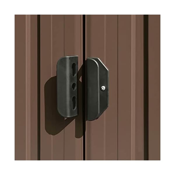 Leepesx Gerätehaus, Geräteschuppen, Gartenhütte, Fahrradgarage, Gartenschuppen, Gartenhã¤User & Aufbewahrung, Braun… – Bild 3