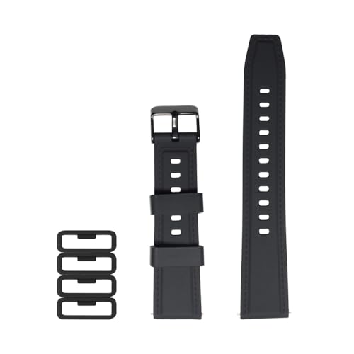 MTHGH Banda de reloj para Garmin Forerunner 255/255 Música Smartwatch + Anti-Bidust Plugs 5pcs, Soft Silicone Reemplazo de la pulsera de la pulsera y duradero