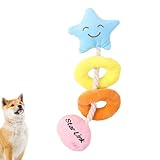 Favorise l'interaction avec les animaux de compagnie : le design mignon, tendance et coloré en peluche du jouet couineur en forme d'étoile de dessin animé assure une interaction ludique et augmente l'intimité entre les animaux de compagnie et les propriétaires