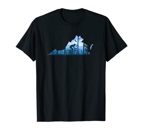 Un altro Blue Ridge MTB originale Appalachian Mountain Bike Virginia originale di TeeCreations. Ottimo per il Mountain Biker sulla tua lista di regali in mountain bike.