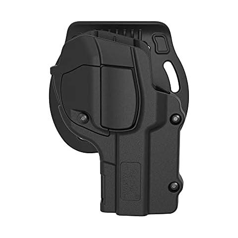 OWB Holster for Beretta 92FS 92 M9 Paddle Holsters Military Gun Polymer Holster Tactical Outside Waistband Open Carry Paddle Belt Holster for Beretta 92 Right Handed Black Cover