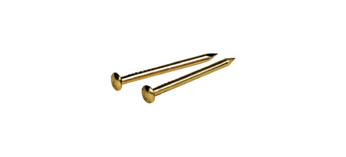 Hillman 18 Ga. x 3/4 in. L Brass Escutcheon Pins 1 pk 2 oz.