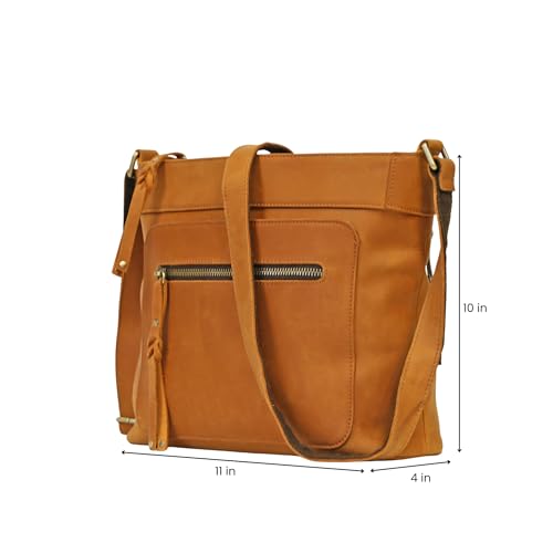 Delaney Concealed Carry Crossbody Purse Leather Handbag with Locking Gun Compartment and Adjustable Strap3