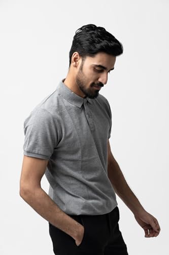 Image of Men's & Boys' Pure Cotton Polo T-Shirt - Half Sleeves, Regular Fit, Solid Plain Classic Polo Collar | Casual & Sportswear