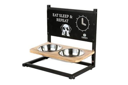 Ziemer´s - Erhöhter Hundenapf -für Hunde – Premium Hundenapf für Haustiere – Perfektes Hundezubehör für Ihr Pet – Ergonomischer Napf für mittlere und kleine Pets - 2X 600ml Näpfe aus Edelstahl