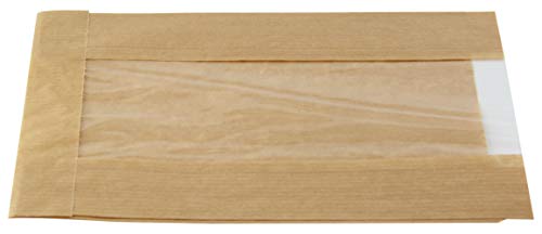 Amazon Crazy 🔥 Deals PackNWood 210SVIS2214 Brown Kraft Bag with Window - 8.7 x 5.5 x 2.4" - 1000 per case