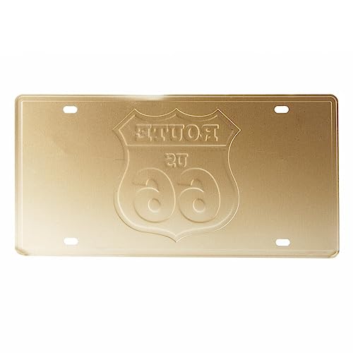 Image of Route us 66 wood Multipurpose Metal Signs - License Wall Plate, Decorative Car Tag - Ideal for Cafe, Restaurant, Shop, Home, Hotel, Club, Office, Living Area