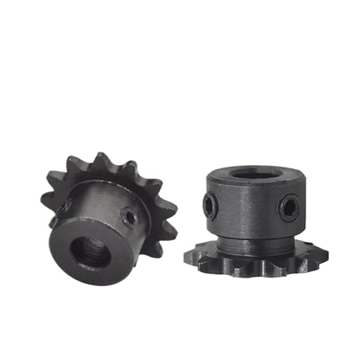 Bevel Gear Pinion Hardware Mechanical 1pc 14T 04C Chain Gear 45# Steel 13 Teeth Industrial Transmission Drive Sprocket Wheel Bore Size 5 6 6.35 7 8 10 12 14 15mm(8mm(Key 3mm)-Groove)